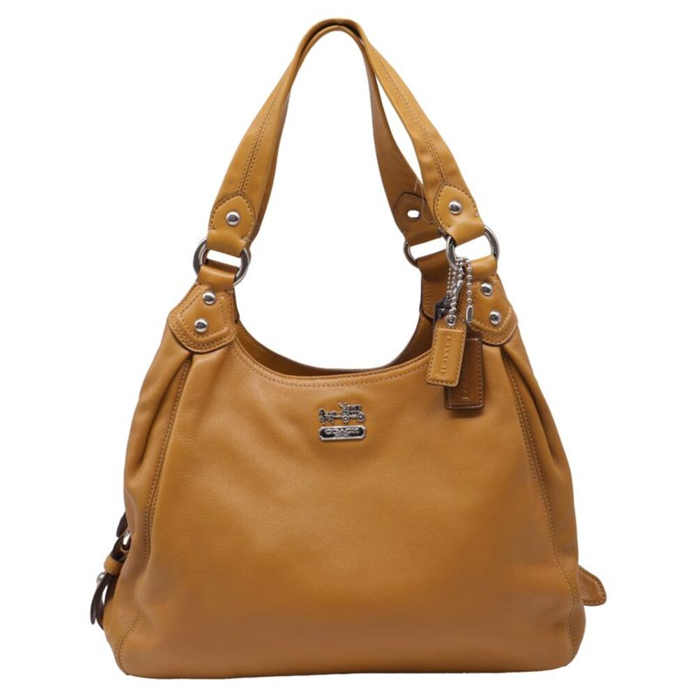 Coach Madison Hobo Shoulder Bag in Camel Brown Leather